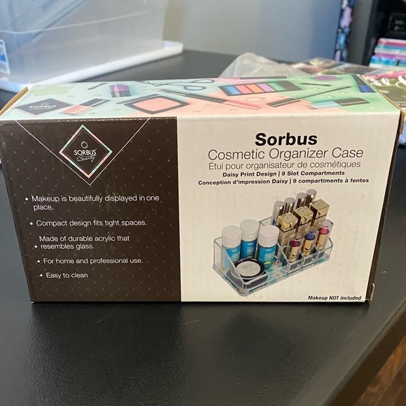 SORBUS Cosmetic Organizer Case, 9 Compartments - Picture 3 of 4